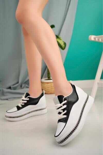 Boncuklu kenar tabanlı Siyah beyaz